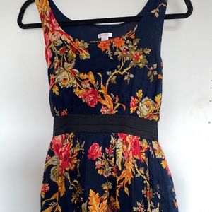 navy floral homecoming dress